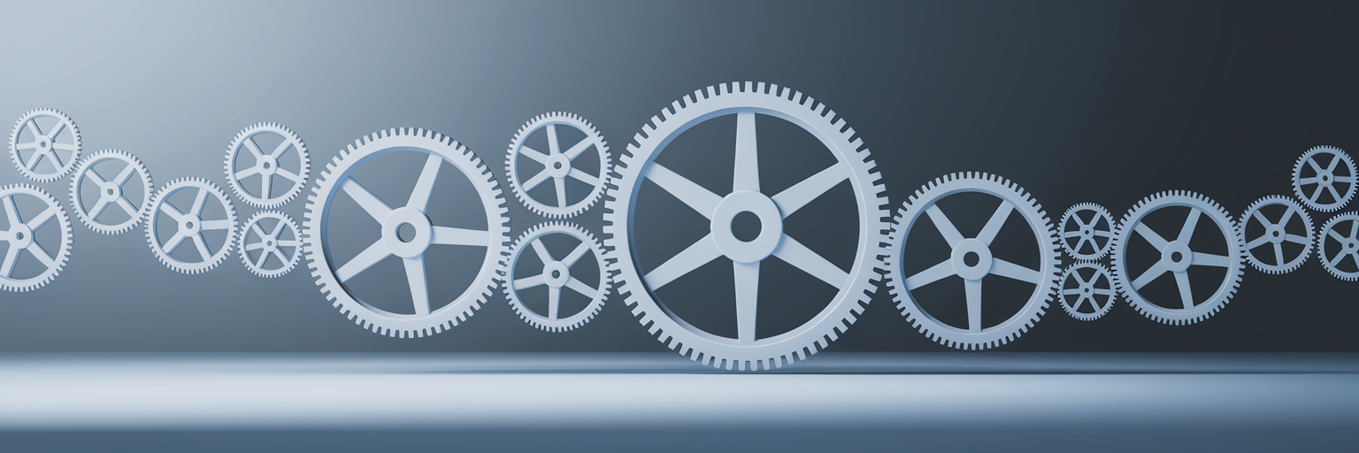 Interconnected gears symbolizing affiliate marketing strategy.